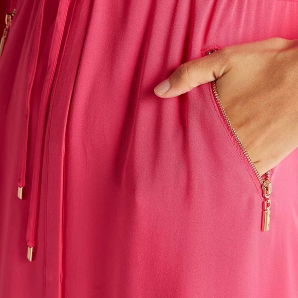 ICONIC London Vibrant Pink Long Sleeve Dress - Picture 3 of 11